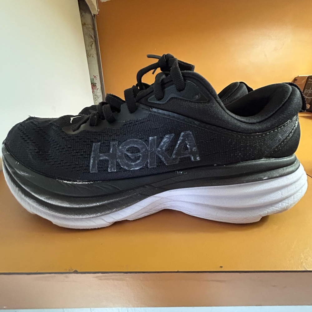 Hoka Black and White Women's Sneakers - Picture 6 of 14